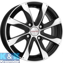 Колесный диск K&K Джемини (КС480) 5.5x14/4x100 ET39 D67.1 алмаз черный