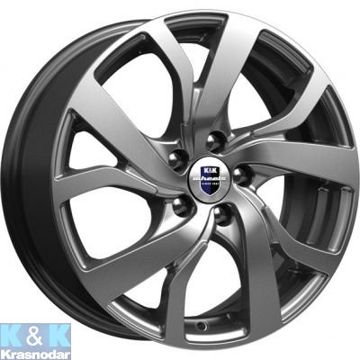 Колесный диск K&K Палермо-ориг. (КС607) 6.5x16/5x105 ET39 D56.6 дарк платинум